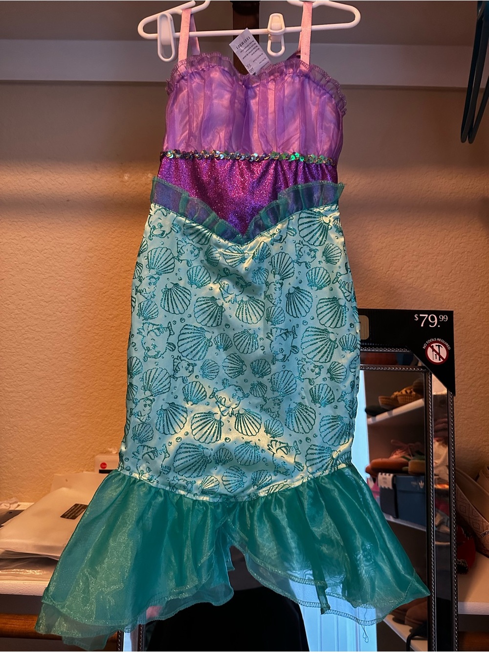 Disney Girls Purple and Aqua Mermaid Costume Dress - Picture 1 of 1
